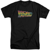 Back To The Future Logo Men's 18/1 Tall Cotton Short-Sleeve T-Shirt